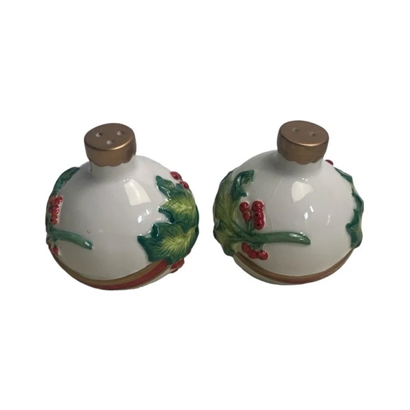 Fitz And Floyd Noel Classique Salt Pepper Shaker Christmas Ornaments 2004 - Picture 4 of 8